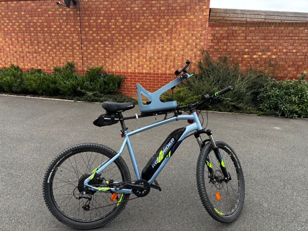 dog bike carrier on a mountain bike